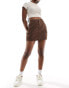 Фото #1 товара Pimkie cargo pocket detail mini skirt in brown