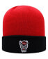 Фото #1 товара Men's Red and Black NC State Wolfpack Core 2-Tone Cuffed Knit Hat
