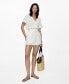 ფოტო #1 პროდუქტის Women's Belt Short Jumpsuit