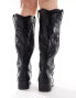 Glamorous western knee boots in black