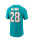 Men's De’Von Achane Aqua Miami Dolphins Player Name and Number T-shirt