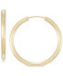 ფოტო #1 პროდუქტის Small Highly Polished Flex Hoop Earrings in 14k Gold