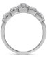 ფოტო #4 პროდუქტის Diamond Five Stone Halo Ring (1 ct. t.w.) in 14k Gold