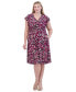 Фото #4 товара Plus Size Floral-Print Flutter-Sleeve Dress