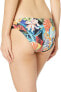 Фото #2 товара Lucky Brand Women's 172376 Side Shirred Hipster Bikini Bottom Size XS