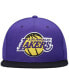 Фото #4 товара Men's Purple Los Angeles Lakers Hardwood Classics Bandana Undervisor Snapback Hat