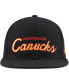 Men's Black Vancouver Canucks Core Team Script 2.0 Snapback Hat