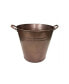 Famrhouse Collection Tin Bucket, Antique Copper
