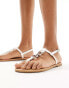 Фото #1 товара ASOS DESIGN Fortune hardware flat sandal in white