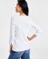 ფოტო #2 პროდუქტის Women's Pima Cotton 3/4-Sleeve Boat-Neck Top, Regular & Petite, Created for Macy's