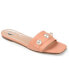 ფოტო #1 პროდუქტის Women's Leonie Imitation Pearl Embellished Slide Flat Sandals