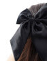 ASOS DESIGN hair scrunchie with bow detail in black