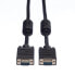 Фото #3 товара ROLINE High Quality VGA Cable + Ferrite + DDC - HD15 - M/M 3 m - 3 m - VGA (D-Sub) - VGA (D-Sub) - Male - Male - Black