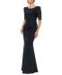 ფოტო #1 პროდუქტის Women's Embellished Scuba Boat-Neck Gown