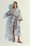 Фото #10 товара Пляжное платье Nefes Istanbul с тропическим узором из 100% хлопка A4143ax23hs