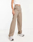 JJXX Mary high waisted tailored trousers in mushroom