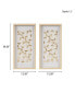 Aurelian Emblem Natural Capiz With Gold Foil 2-Piece Shadowbox Wall Decor Set