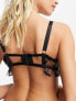 Фото #2 товара ASOS DESIGN Fuller Bust exclusive Tallulah flocked bow mesh underwired bra in black