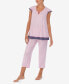 Фото #4 товара Women's Short Sleeve 2 Piece Pajama Set