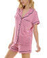 ფოტო #8 პროდუქტის Women's 2-Pc. Printed Short Pajamas Set