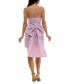 ფოტო #3 პროდუქტის Juniors' Ruched Bow-Back Strapless Dress