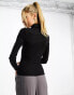 New Look ribbed roll neck in black