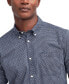 Фото #3 товара Men's Tailored-Fit Textured Shell-Print Button-Down Shirt