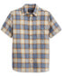 ფოტო #1 პროდუქტის Men's Dawson Plaid Short Sleeve Button-Front Shirt