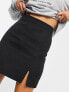 Фото #3 товара New Look split front mini skirt in black