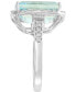 ფოტო #6 პროდუქტის EFFY® Aquamarine (6-7/8 ct. t.w.) & Diamond (1/2 ct. t.w.) Ring in 14k White Gold