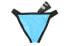 Фото #2 товара Sole East 267581 Women's Black/Turquoise Bikini Bottom Swimwear Size XS