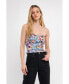 Фото #2 товара Women's Floral Ruched Strapless Top