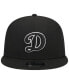 Men's Black Los Angeles Dodgers Letter Trucker 9FIFTY Snapback Hat