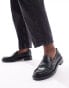 Stradivarius loafer in black