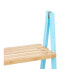 Фото #5 товара Полка для ванной синяя натуральная из бамбука и сосны Berilo 40,3 x 81,5 x 30 см