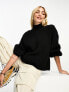 Фото #1 товара Weekday Lyla mock neck jumper in black