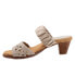 Trotters Mae T2314-112 Womens Beige Wide Leather Heeled Sandals Shoes