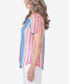 Фото #3 товара Petite Paradise Island Short Sleeve Spliced Stripe Top