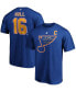 ფოტო #1 პროდუქტის Men's Brett Hull Blue St. Louis Blues Authentic Stack Retired Player Name and Number T-shirt