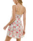 Фото #2 товара Juniors' Floral Print Sleeveless Fit & Flare Dress