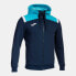 JOMA Toledo full zip sweatshirt Navy / Fluor Turquoise, L - фото #6