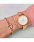 Women's Rainbow Rose Gold-Tone Stainless Steel Bracelet Watch 34mm