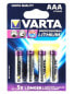 Фото #2 товара Одноразовые батарейки VARTA Professional Lithium AAA 4 шт. 1.5V 1100 mAh