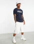 Hugo Dulivio logo t-shirt in navy