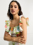 & Other Stories frill detail midaxi dress in multi floral print