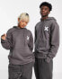 COLLUSION Unisex logo hoodie in dark grey