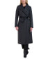 ფოტო #1 პროდუქტის Womens Wool Blend Belted Wrap Coat
