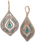 Pavé & Stone Beaded Chandelier Earrings