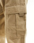 Фото #10 товара River Island cuffed cargo trouser in beige