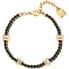Фото #1 товара Shiny gold-plated bracelet with black zircons Desideri BEI079